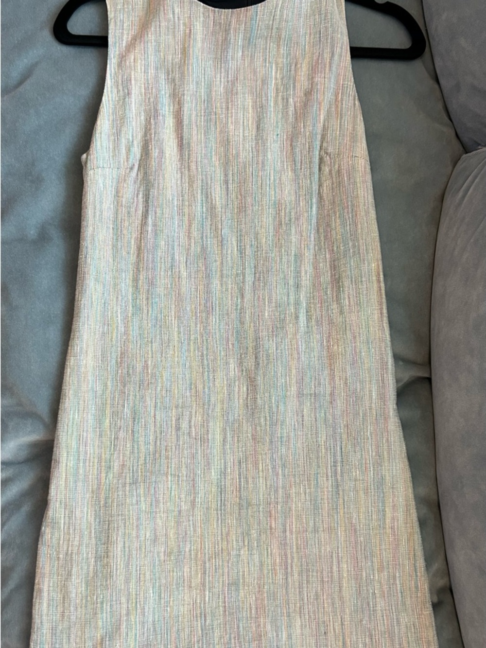 Theory Iridescent Pastel Stripe A-Line Dress